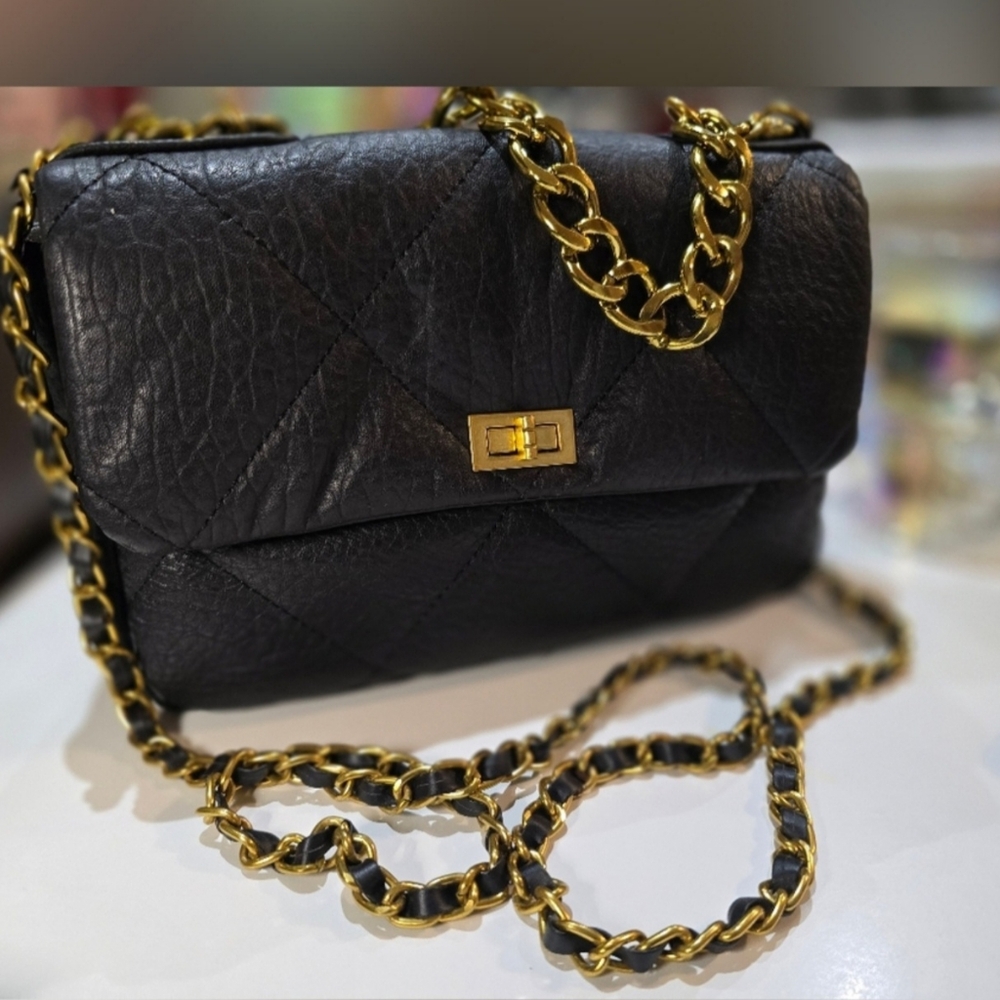 New soft black leather purse